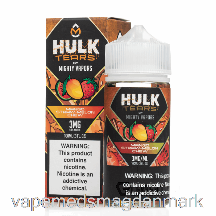 Vape Med Smag Mango Halm Melon Tygge - Hulk Tears - 100ml 0mg